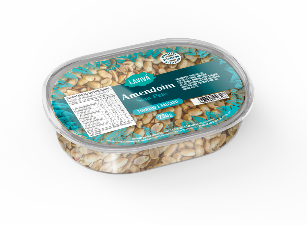 Amendoim Sem Pele Tor/Sal Laviva 250g