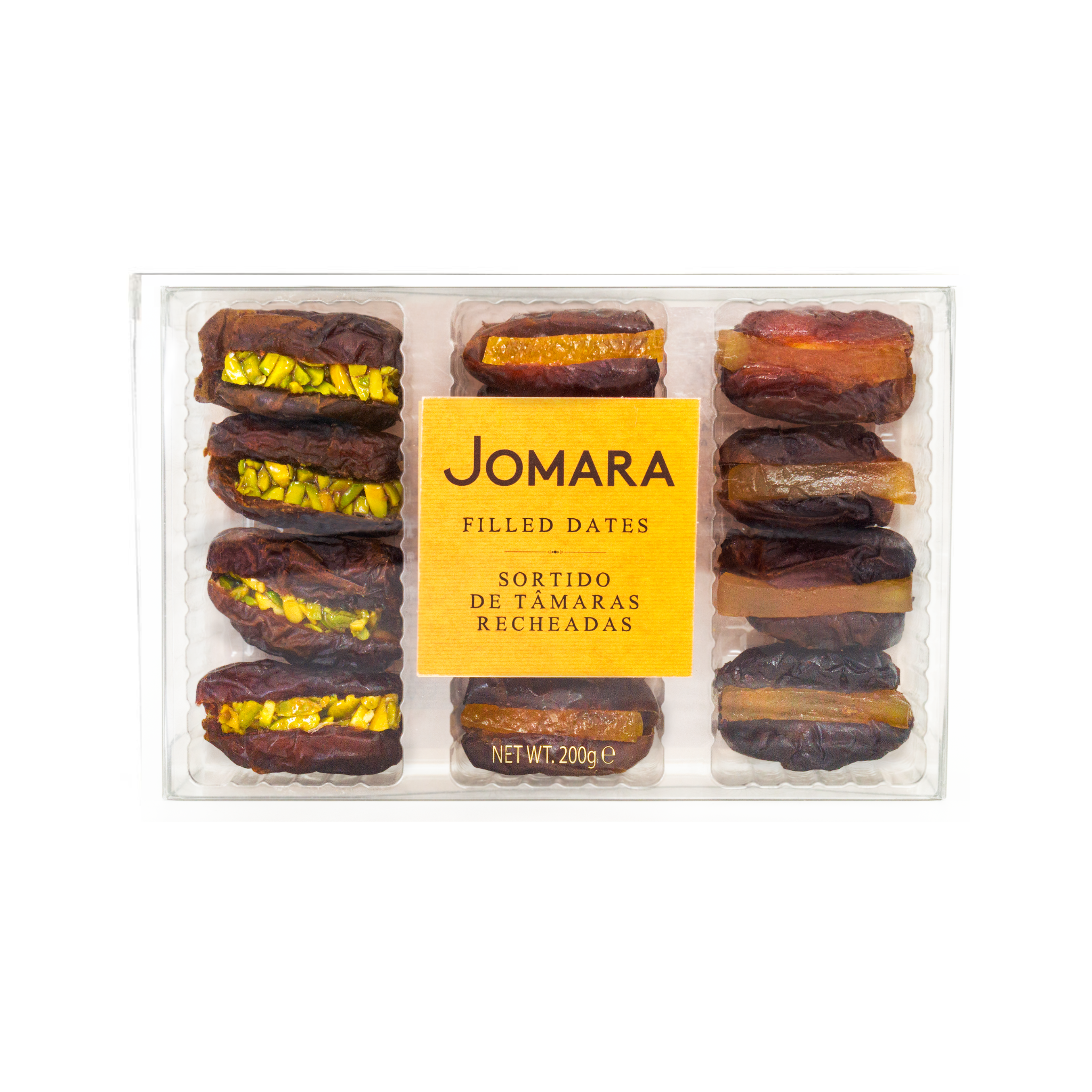 Tâmara Jomara Rech Com Gengibre/laranja/pistache 200g Import