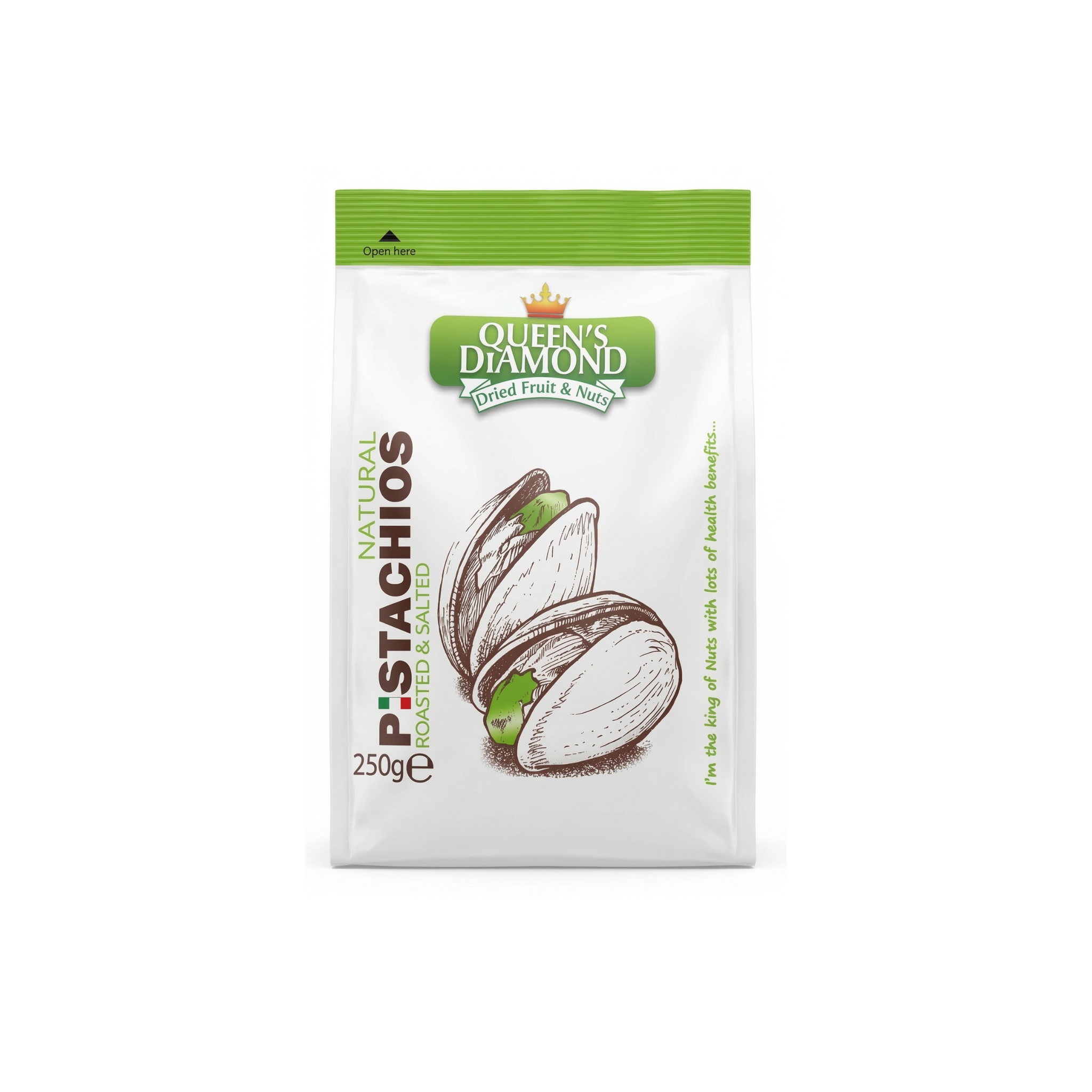 Pistache Com Casca Torrado E Salgado Queens 250g - Premium