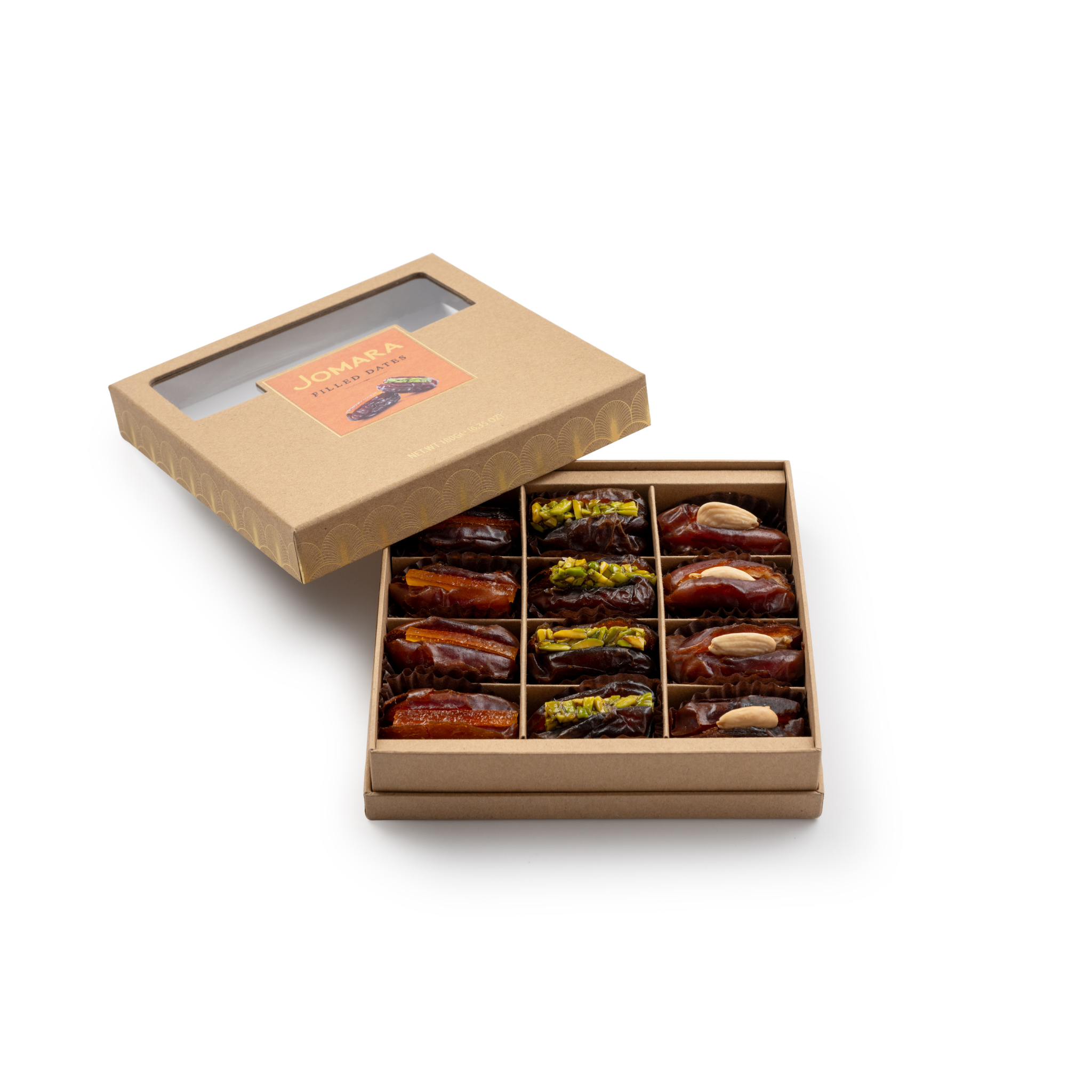 Tâmara Jomara Rech Com Laran/pecã/amêndoa 220g - Cx Presente