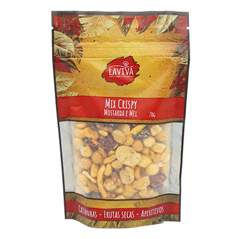 Mix Crispy Mostarda e Mel Lavivá Pouch 70g