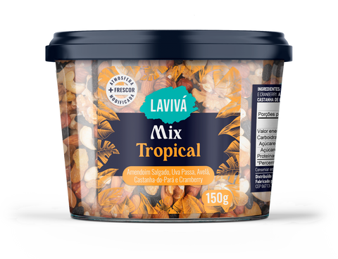 Mix de Frutas Tropical Lavivá Pote 150g