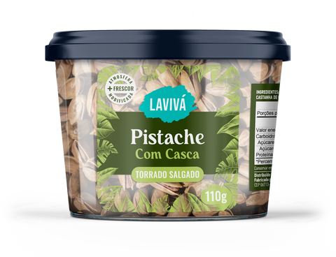 Pistache com Casca Torrado e Salgado Lavivá 110g