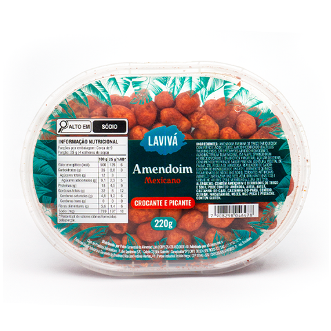 Amendoim Pimenta Mexicana Lavivá 220g