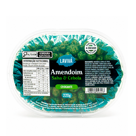 Amendoim Salsa e Cebola Lavivá 220g