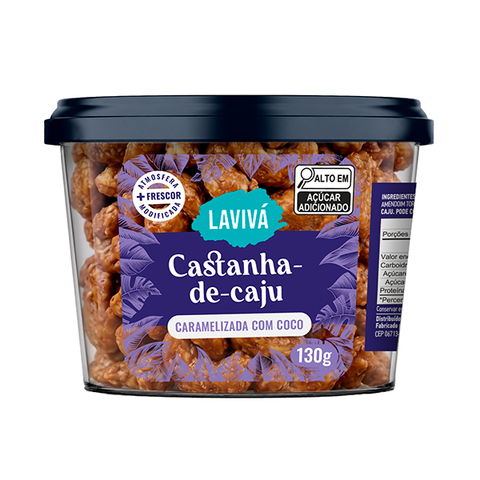Castanha de Caju Caramelizada com Coco Lavivá 130g