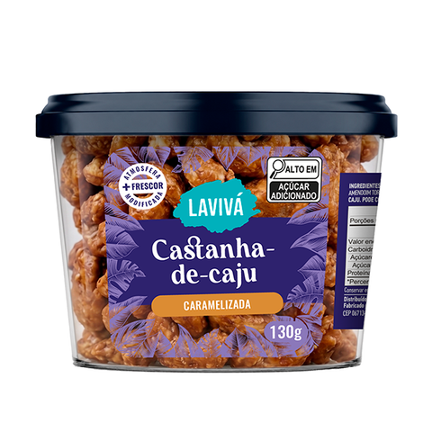 Castanha de Caju Caramelizada Lavivá Pote 130g