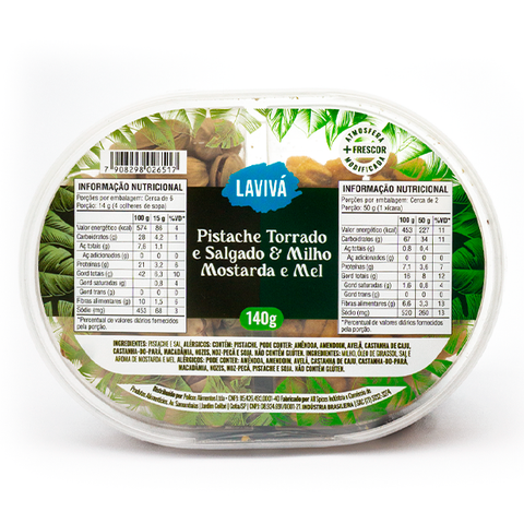 Duo Pistache e Milho Mostarda e Mel Lavivá 140g