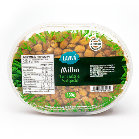 Milho Torrado e Salgado Lavivá 130g