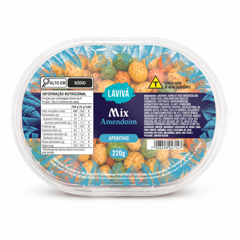 Mix de Amendoins Aperitivo Lavivá 200g