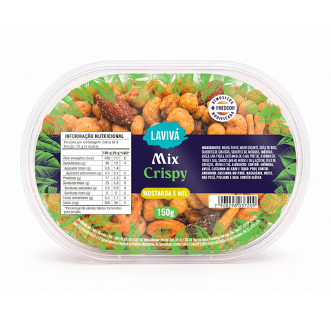 Mix Crispy Mostarda e Mel Lavivá 150g